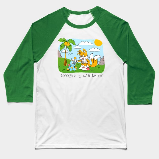 Everything will be OK Baseball T-Shirt by ScaredyKai